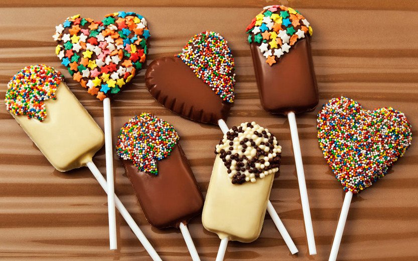 Pirulitos de chocolate