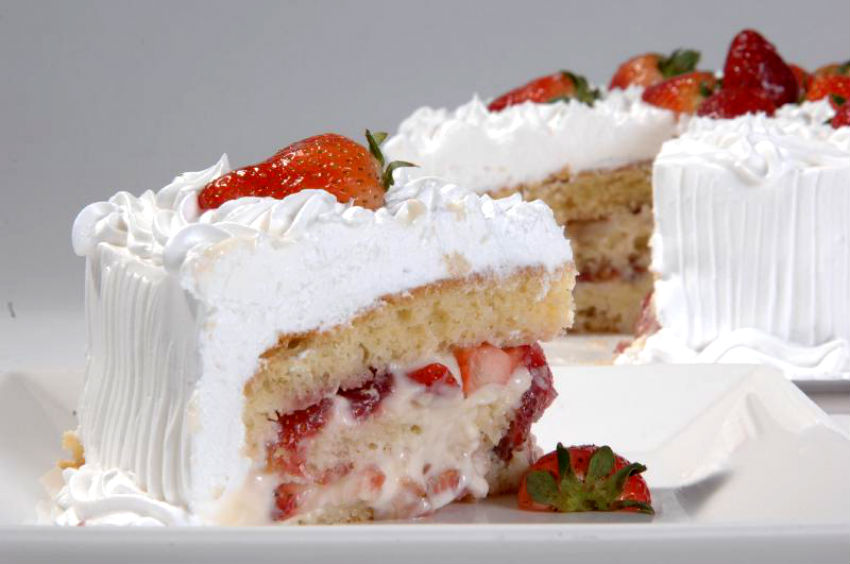 Recheio de chantilly com morango