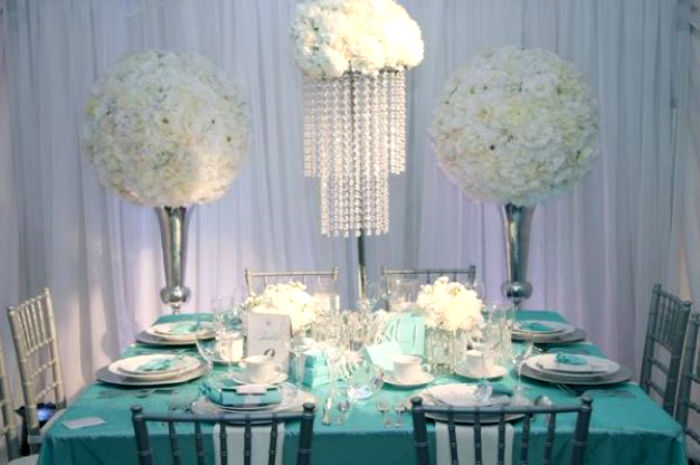 Toalhas e guardanapos azul tiffany