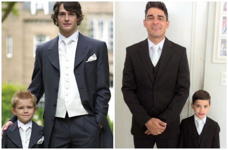 Pajem com terno igual dos noivos