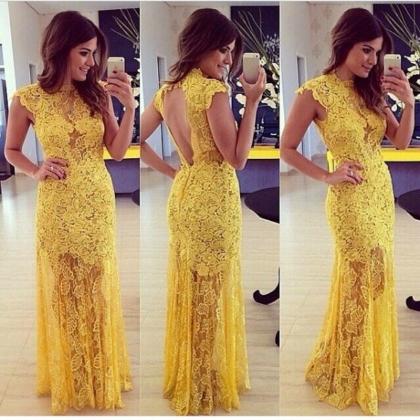 vestido amarelo para madrinha