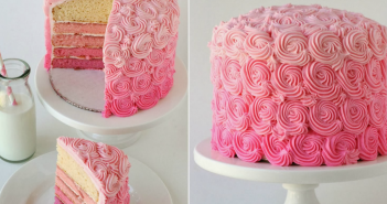 Bolo ombré para casamento