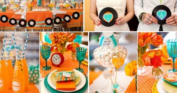 Casamento laranja e azul