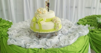 casamento verde limão e branco